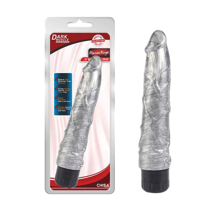 Wibrator realistyczny Pleasure Ranger DarkMuscle 22,5 cm srebrny - zdjęcie główne