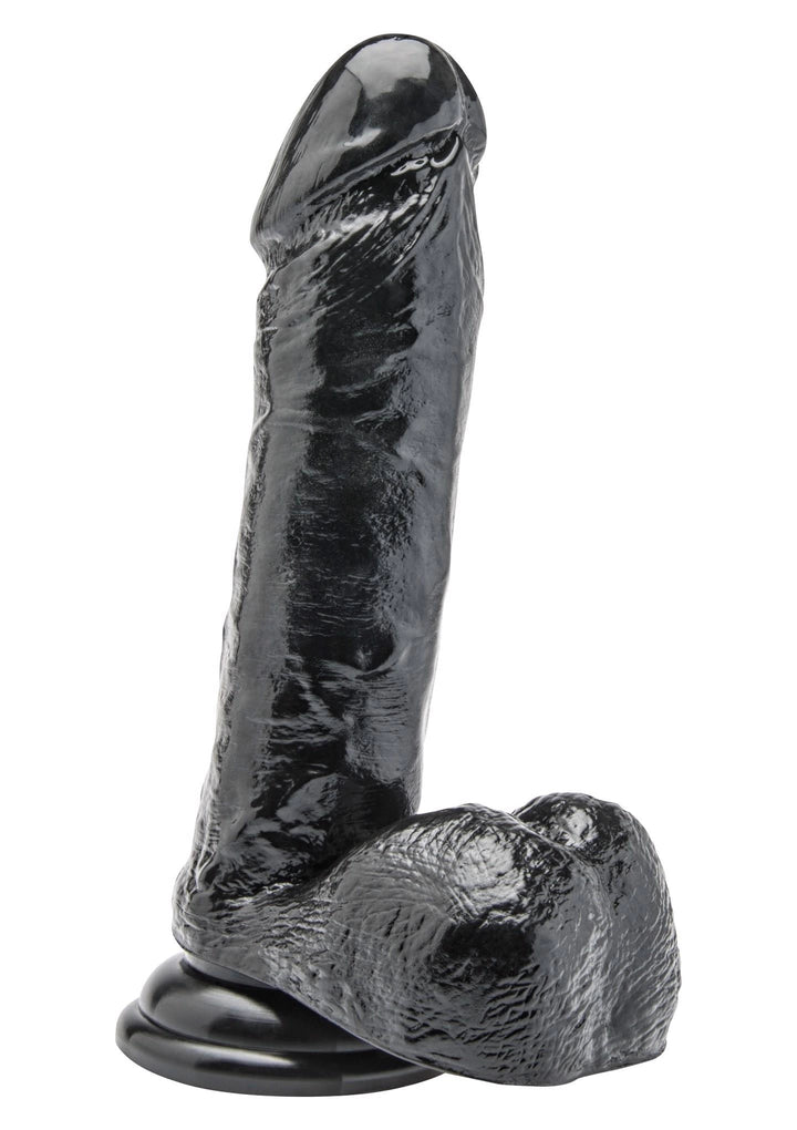 Dildo realistyczne z kulkami ToyJoy 18 cm czarne - zdjęcie główne