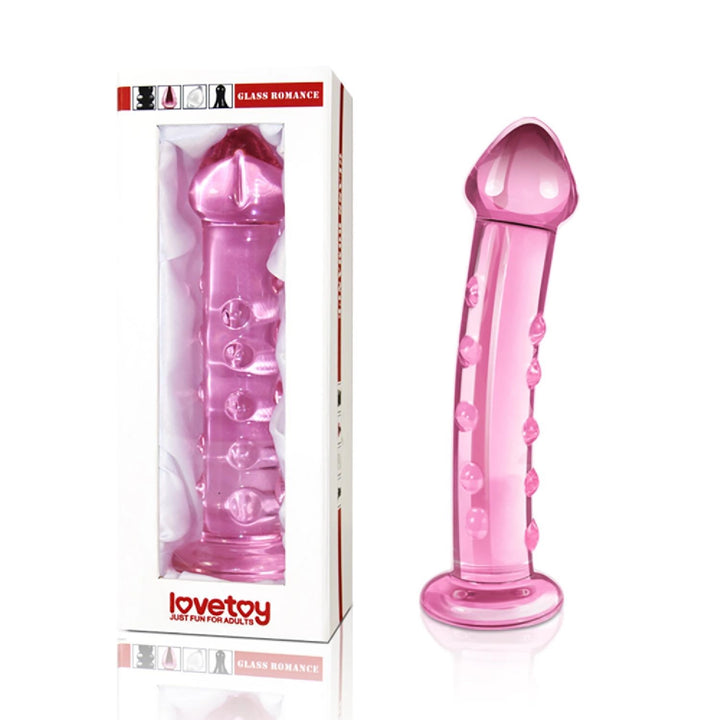 Dildo szklane Lovetoy Romance 14,5 cm różowe - zdjęcie główne