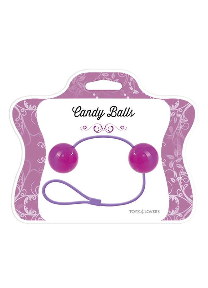 Kulki stymulujące Candy Balls fioletowe 21,5 cm - zdjęcie główne