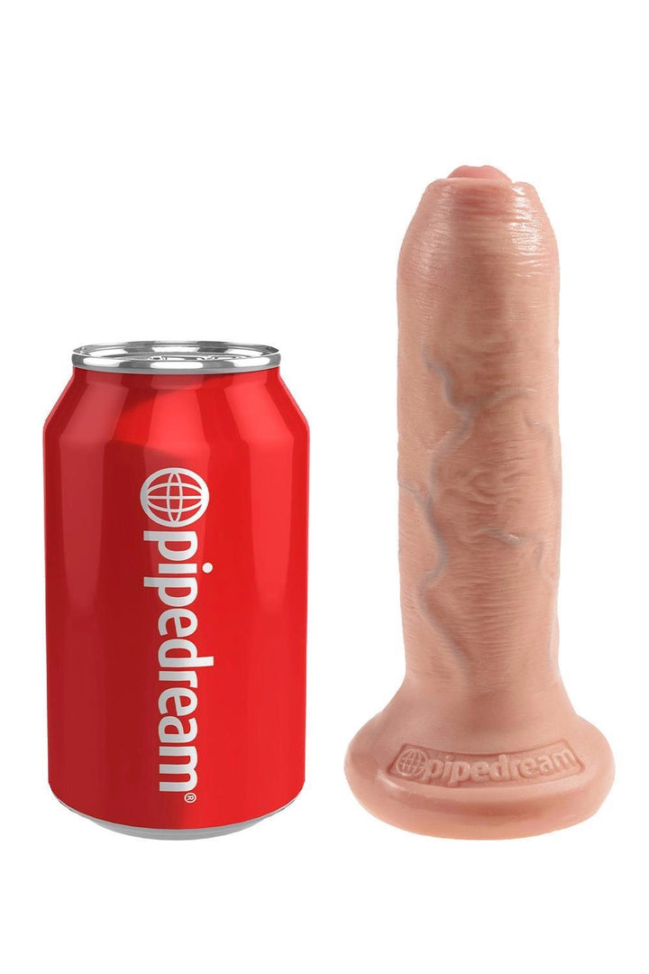 Dildo realistyczne King Cock Uncut z ruchomym napletkiem - zdjęcie główne