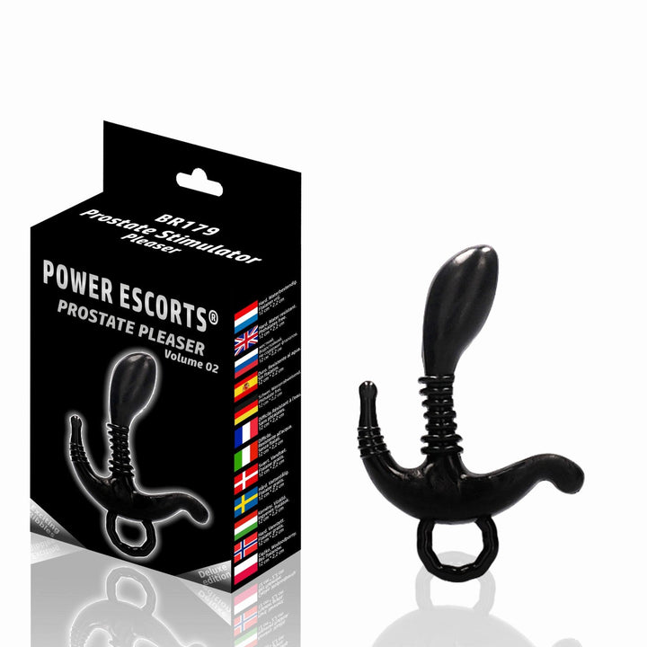 Masażer prostaty Power Escorts 12,5 cm czarny - zdjęcie główne