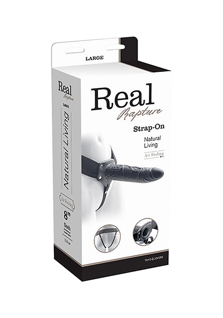 Proteza penisa strap-on Real Rapture 20,5 cm czarna - zdjęcie główne