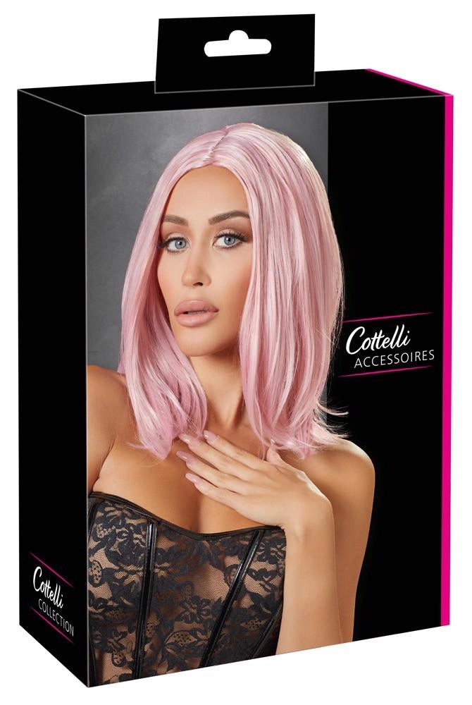 Peruka bob różowa Cottelli ACCESSOIRES 30 cm - zdjęcie główne