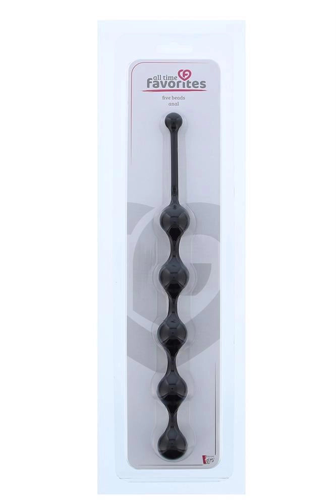 Sznur pięciu ważonych kulek analnych Dream Toys 28,1 cm czarny - zdjęcie główne