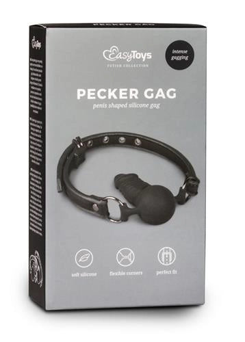 Knebel z kulką silikonową EasyToys czarny - zdjęcie główne