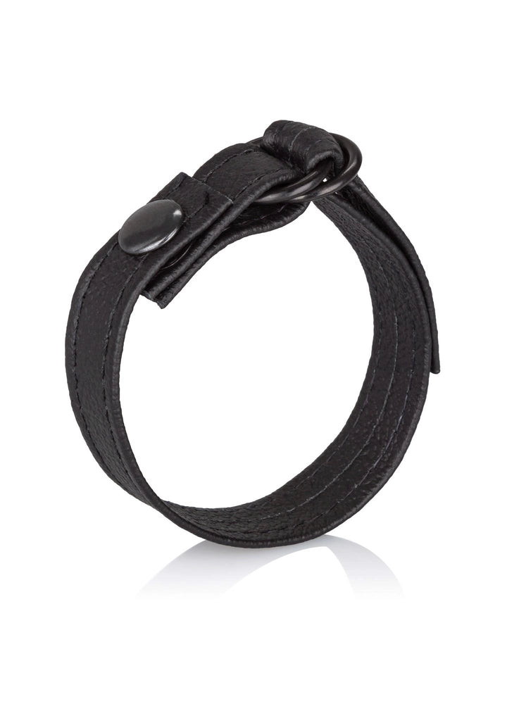 Pierścień erekcyjny skórzany Leather Cinch Calexotics czarny - zdjęcie główne