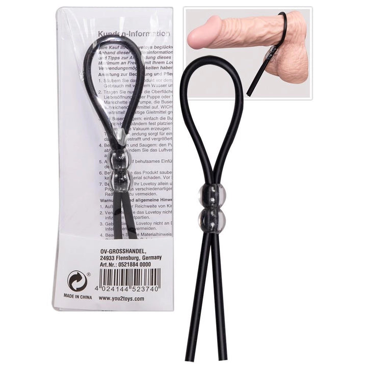 Pierścień erekcyjny silikonowy You2Toys 24 cm czarny - zdjęcie główne
