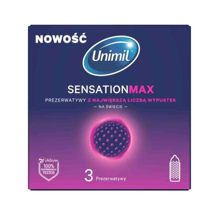 Prezerwatywy stymulujące Unimil Sensation Max 3 szt. - zdjęcie główne
