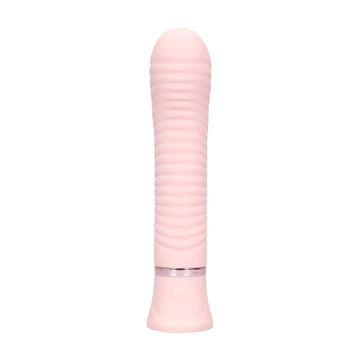 Wibrator punktu G Divine Loveline żebrowany 10 funkcji USB różowy 15,9 cm - zdjęcie główne