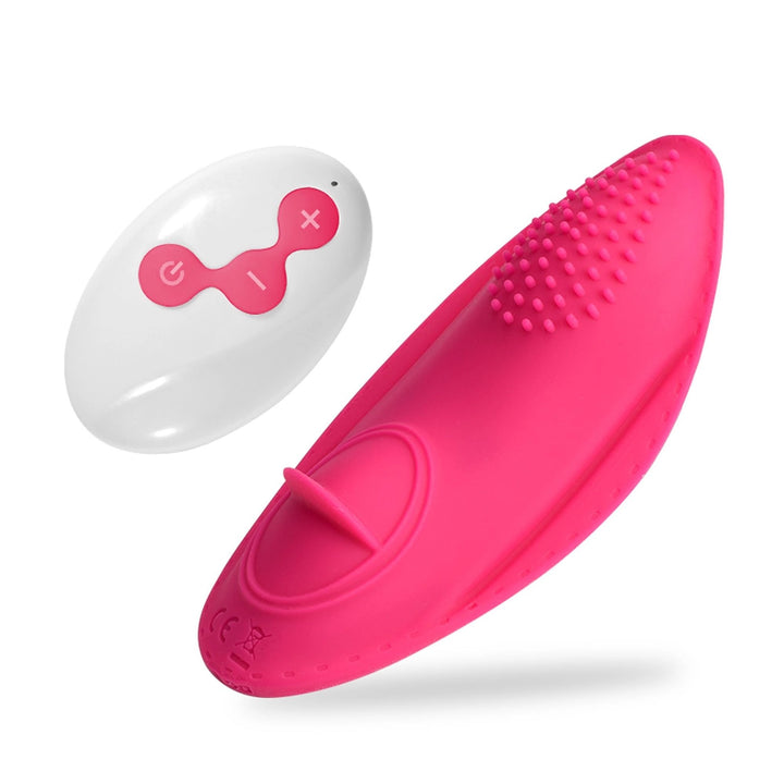 Wibrator strap-on Lyla z pilotem 9,7 cm czerwony - zdjęcie główne