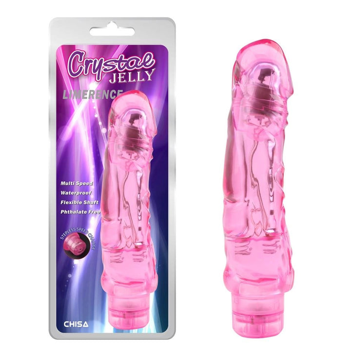 Wibrator żelowy Limerence CrystalJELLY 21,5 cm różowy - zdjęcie główne
