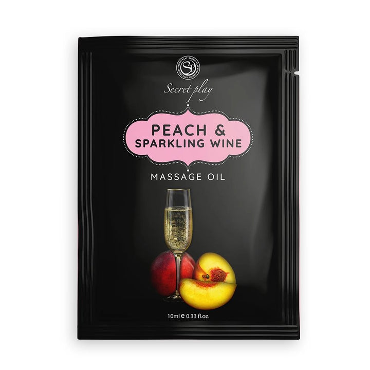Olejek do masażu Peach & Sparkling Wine Secret Play 10 ml - zdjęcie główne