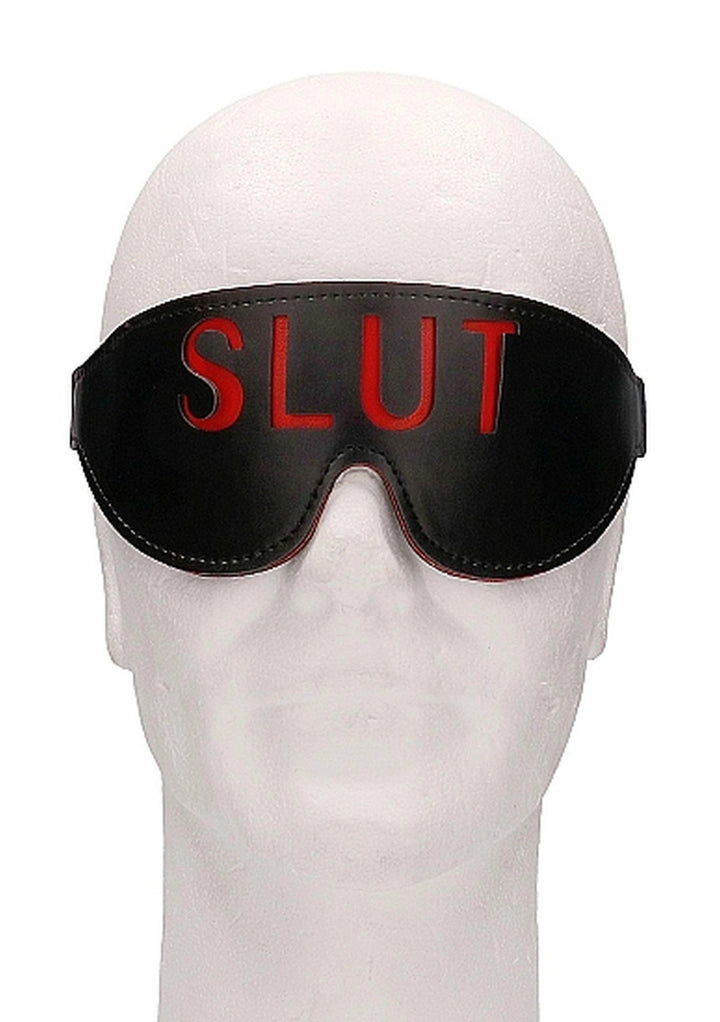 Maska BDSM Ouch! SLUT czarna - zdjęcie główne