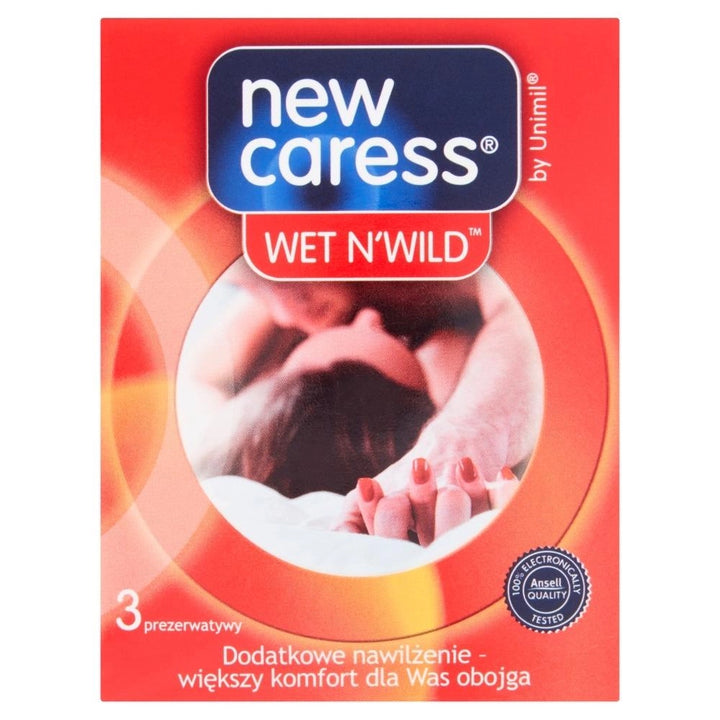 Prezerwatywy New Caress Wet N Wild 3 szt. - zdjęcie główne