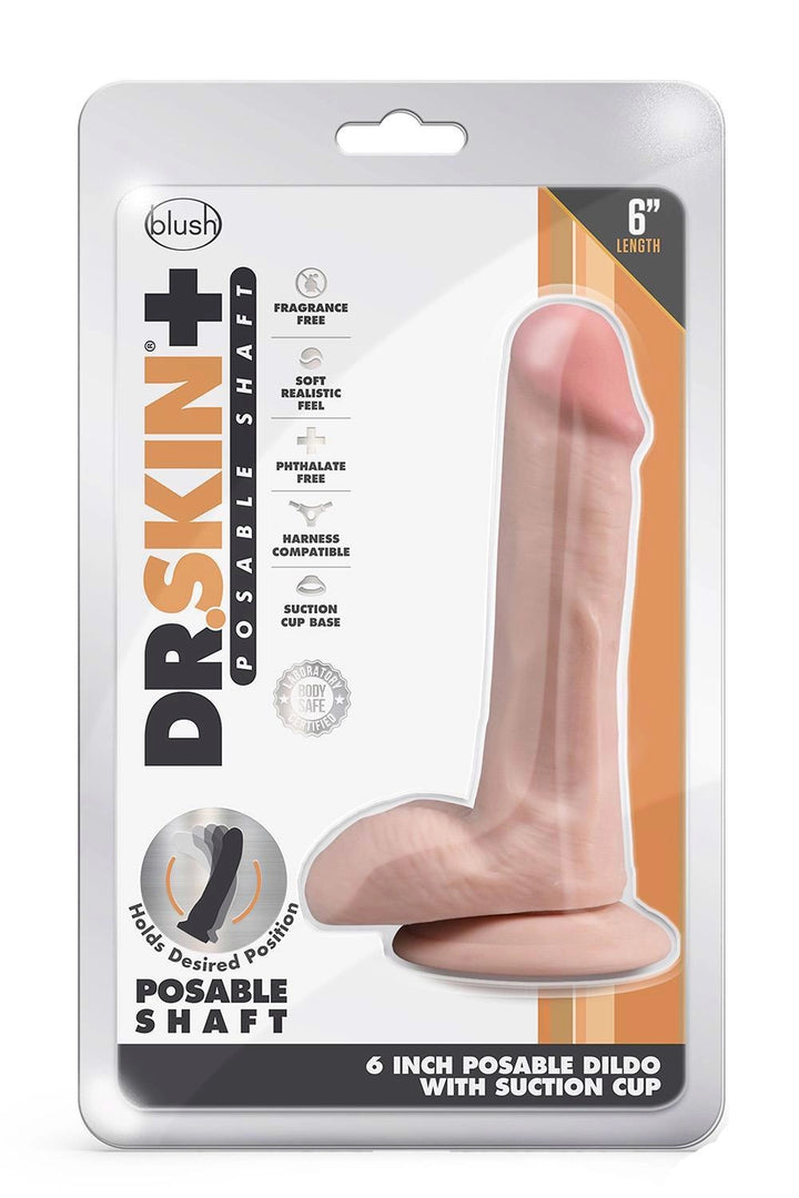 Dildo modelowane Dr. Skin Plus Blush 16,5 cm waniliowe - zdjęcie główne