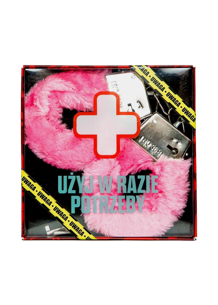 Kajdanki z futerkiem różowe Grammi - zdjęcie główne
