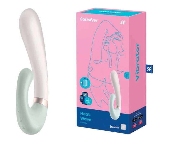Wibrator punktu G Satisfyer Heat Wave podgrzewany aplikacja 20 cm miętowy - zdjęcie główne