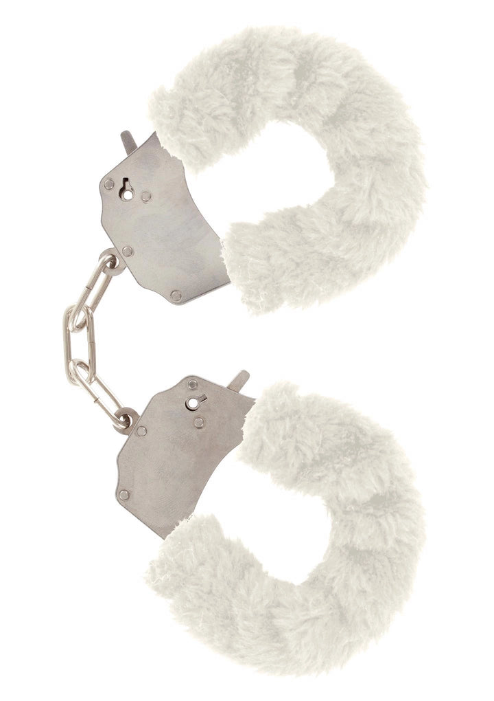Kajdanki Furry Fun Cuffs ToyJoy białe - zdjęcie główne