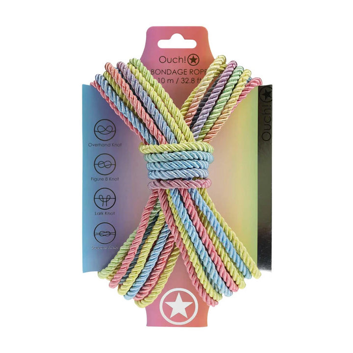 Lina bondage Ouch! 10 m multicolor pastel - zdjęcie główne