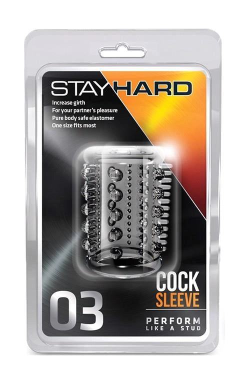 Nakładka na penisa Stay Hard Cock Sleeve 03 Blush przezroczysty - zdjęcie główne