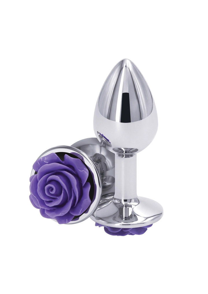 Korek analny Rose Small fioletowy 7,6 cm - zdjęcie główne