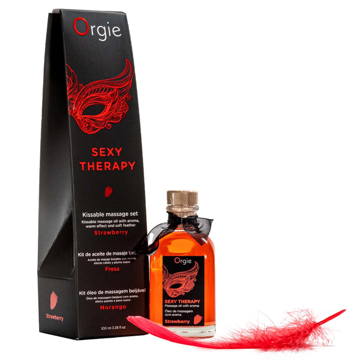 Zestaw do masażu warg truskawkowy Orgie 100 ml - zdjęcie główne