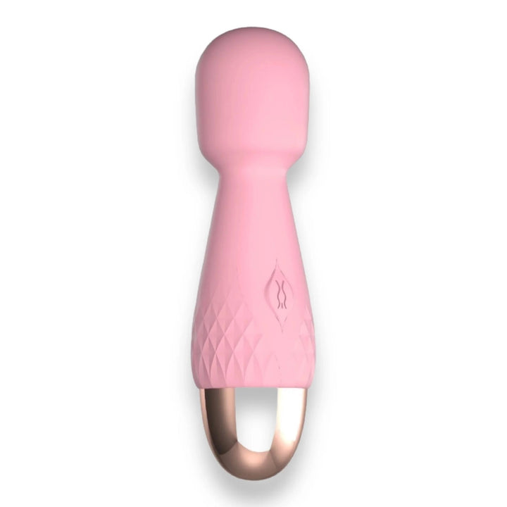 Masażer typu wand Mini Wand De Luxe Power Escorts 11,6 cm różowy - zdjęcie główne