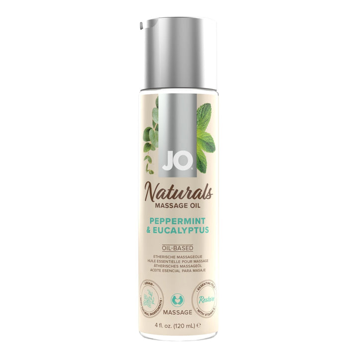 Olejek do masażu JO Naturals Peppermint & Eucalyptus 120 ml - zdjęcie główne