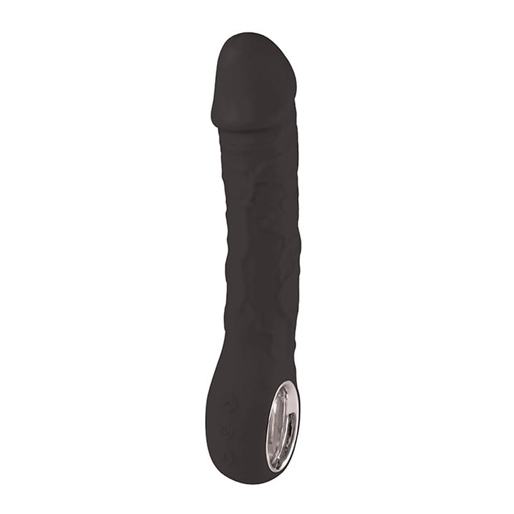 Wibrator realistyczny Fantasy 10 trybów grzania USB 22 cm czarny - zdjęcie główne