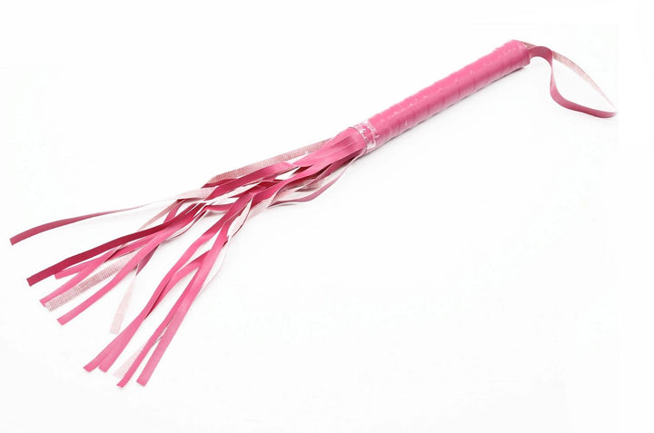 Pejcz BDSM imitacja skóry różowy 42 cm - zdjęcie główne