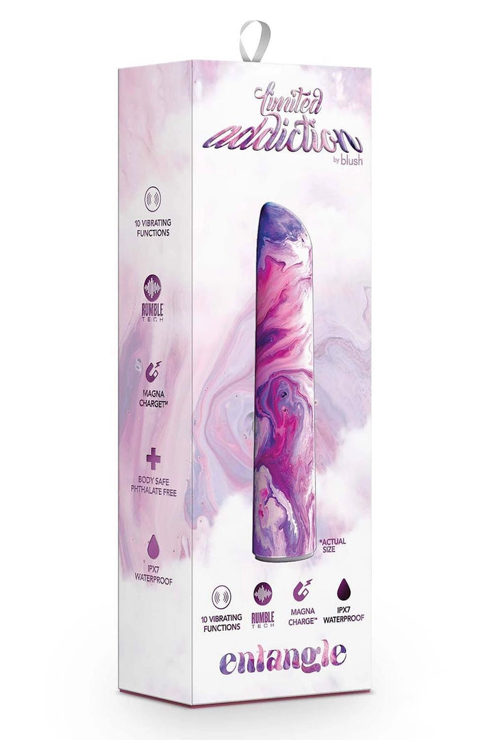 Mini wibrator Entangle Power Vibe Blush liliowy 10 trybów USB - zdjęcie główne