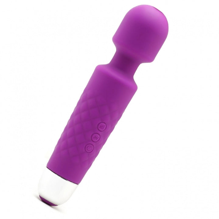 Masażer typu wand Iwand silikonowy 18 prędkości USB fioletowy 20 cm - zdjęcie główne