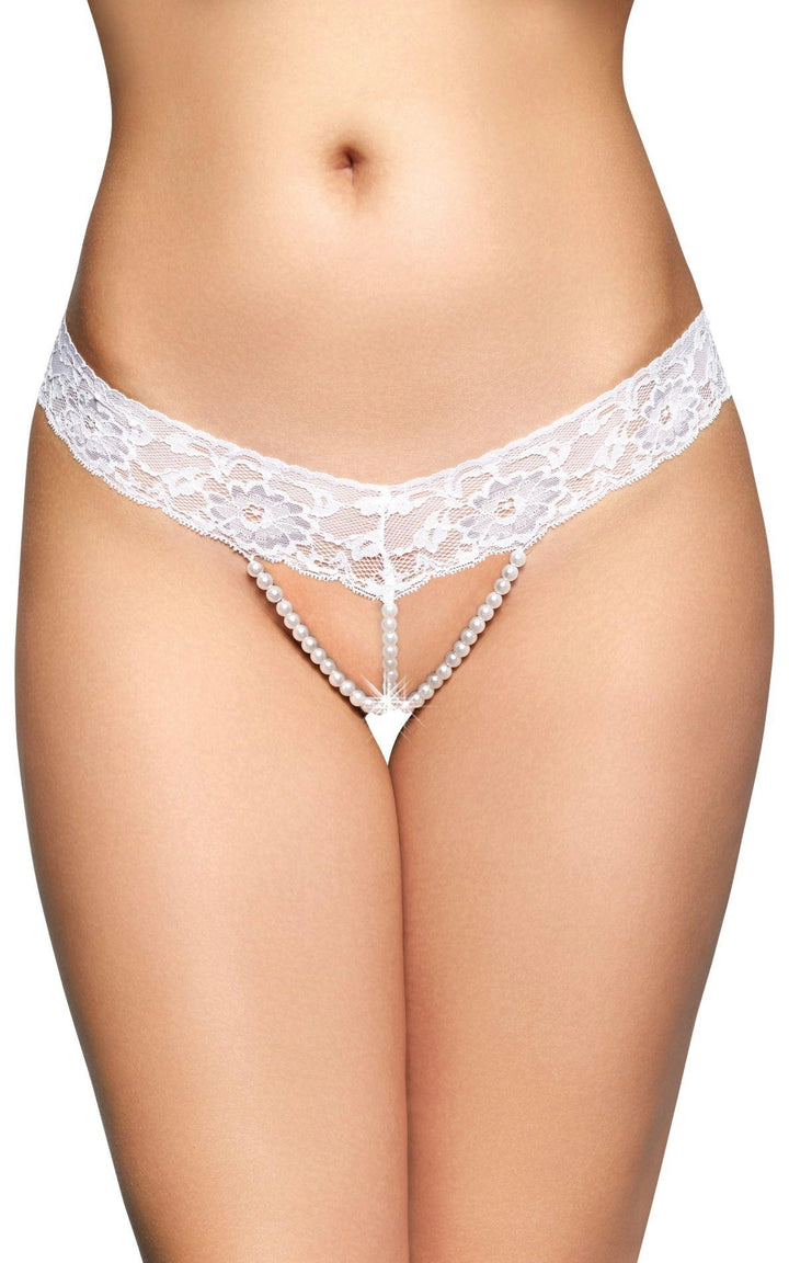 Stringi open crotch koronkowe SoftLine Collection - zdjęcie główne