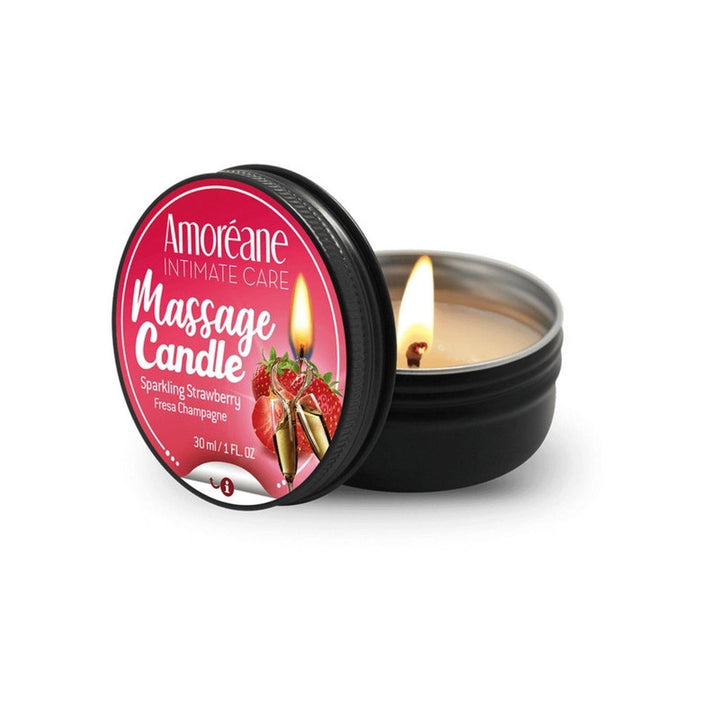 Świeca do masażu Amoreane Sparkling Strawberry 30 ml - zdjęcie główne