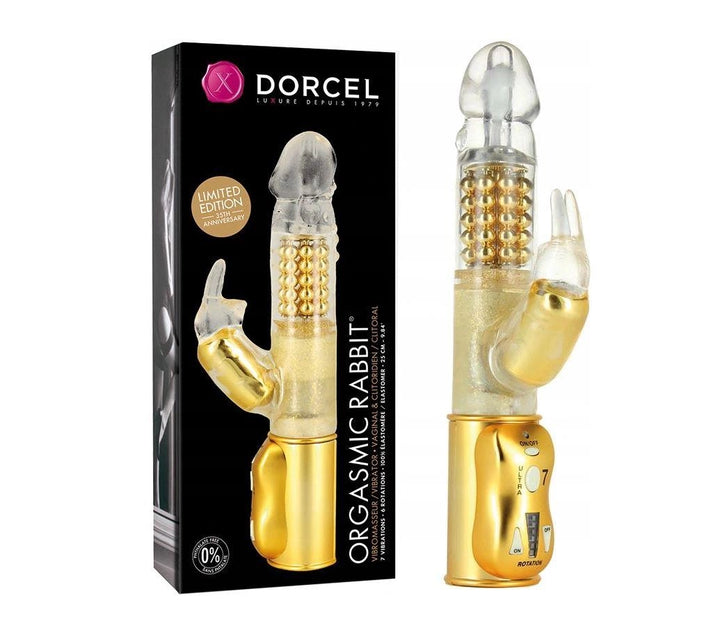 Wibrator króliczek Orgasimic Rabbit Gold Dorcel 25 cm - zdjęcie główne