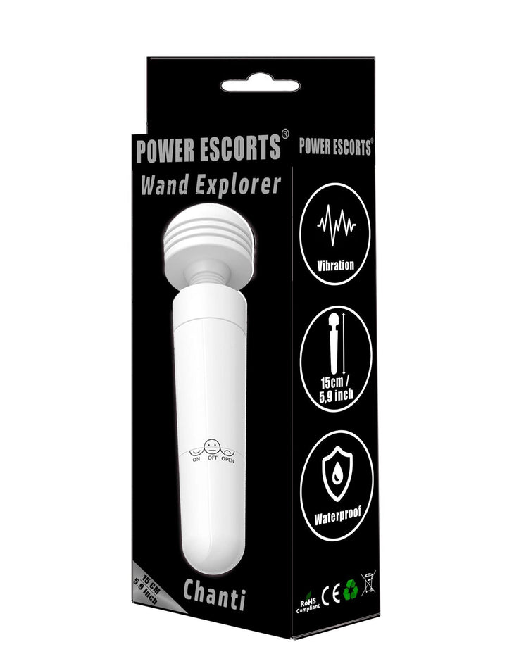 Masażer różdżkowy Chanti Power Escorts 15 cm biały - zdjęcie główne