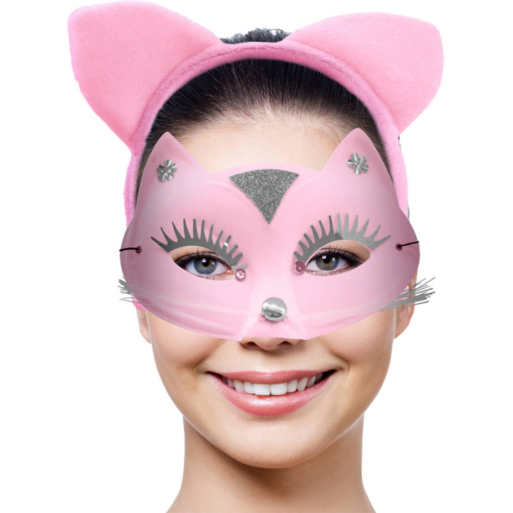 Maska do roleplay Kitty Kinky Pleasure różowa - zdjęcie główne