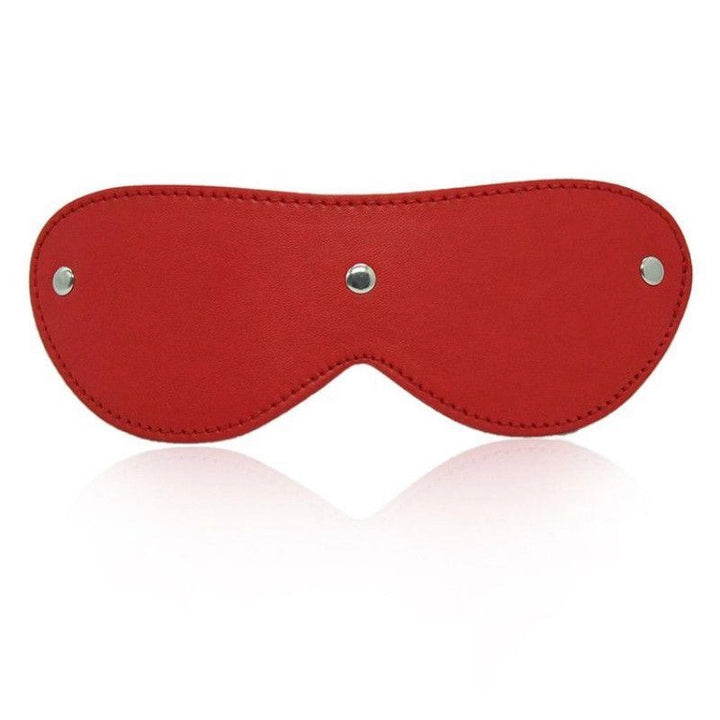 Opaska na oczy BDSM skórzana czerwona Toyz4lovers - zdjęcie główne