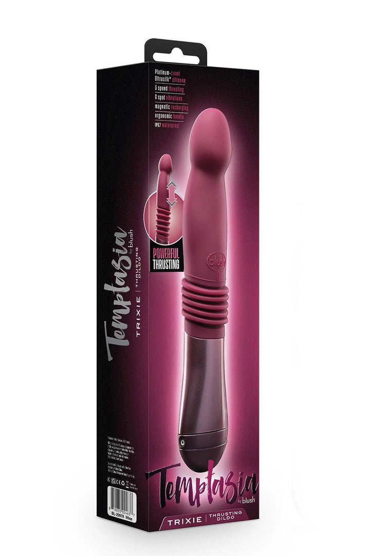 Dildo posuwiste Trixie Temptasia Blush 25,4 cm winny - zdjęcie główne