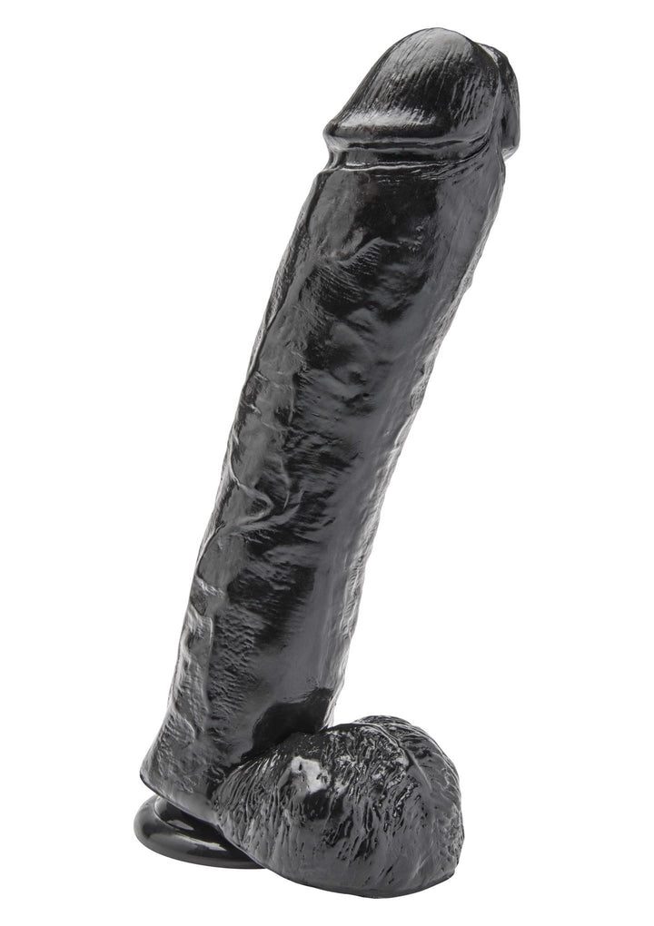 Dildo z jądrami ToyJoy 28 cm czarne - zdjęcie główne