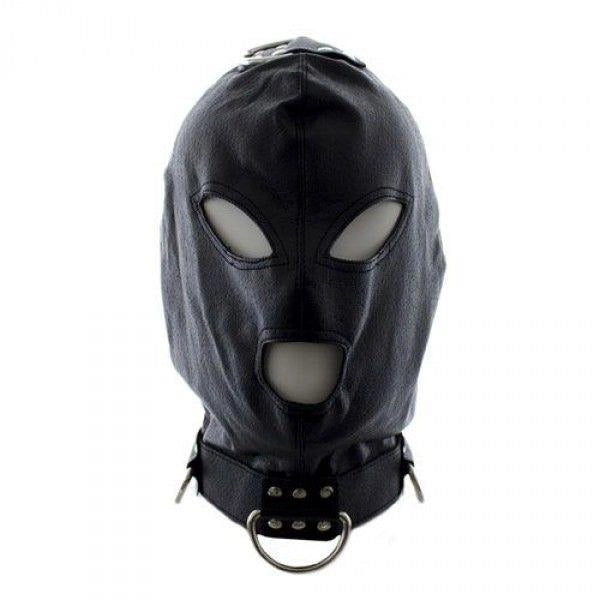 Maska bondage z kołnierzem Toyz4lovers czarna - zdjęcie główne