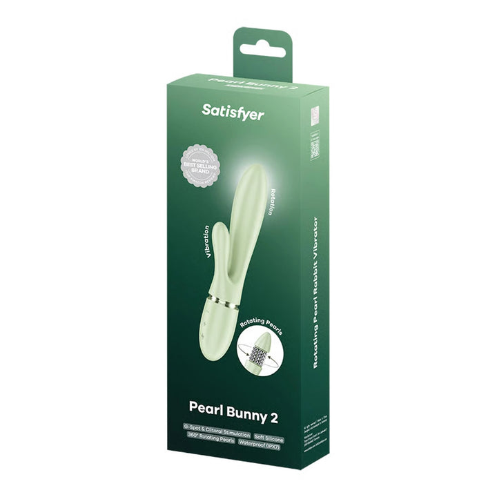 Wibrator króliczek Satisfyer Pearl Bunny 2 jasnozielony 21,5 cm - zdjęcie główne