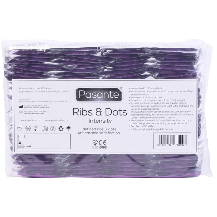 Prezerwatywy stymulujące Pasante Ribs & Dots 144 szt. - zdjęcie główne