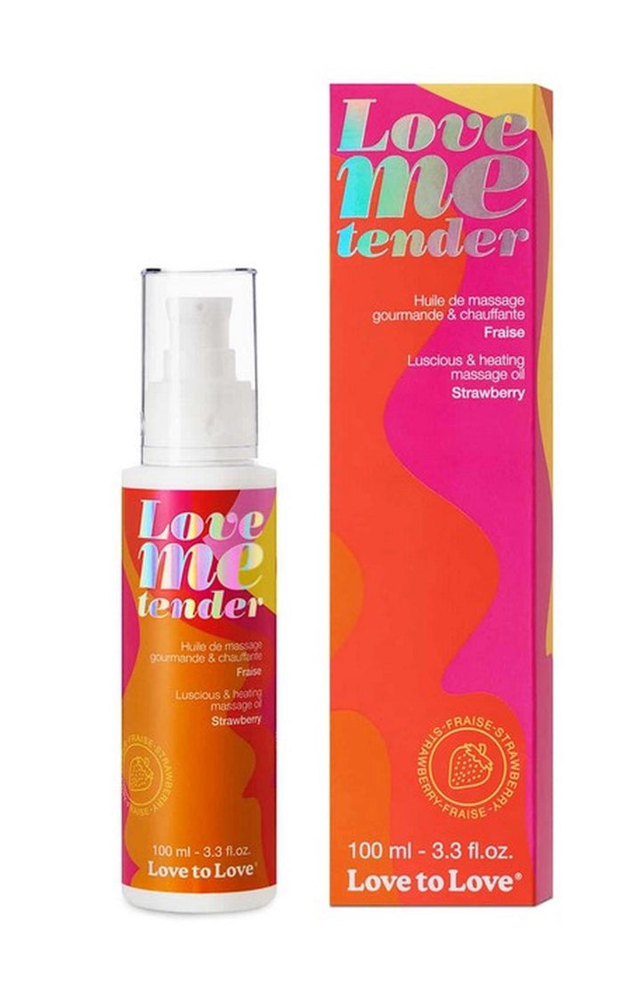 Olejek do masażu Love Me Tender truskawkowy 100 ml - zdjęcie główne
