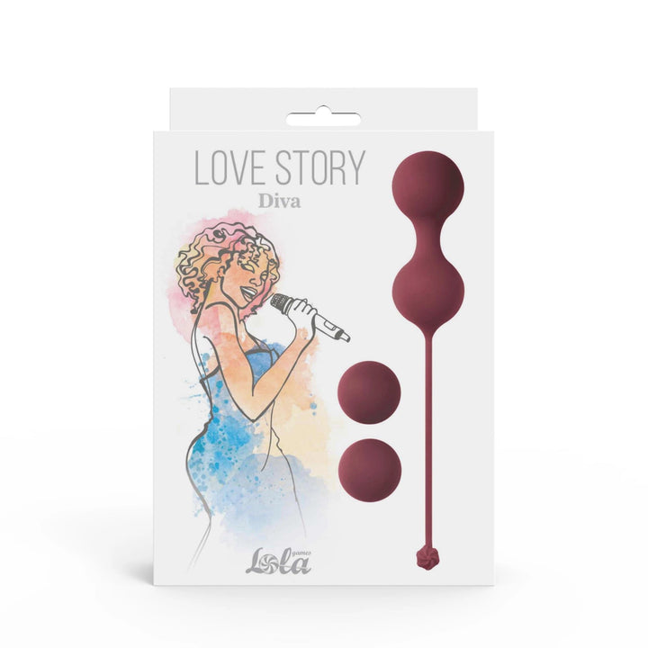 Zestaw kulek dopochwowych Love Story Diva czerwony - zdjęcie główne