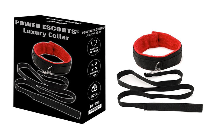 Obroża BDSM z smyczą Luxury collar Power Escorts - zdjęcie główne