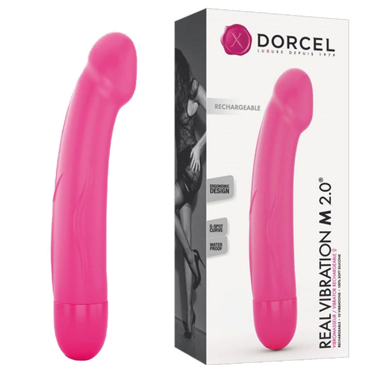 Wibrator punktu G Dorcel Real Vibration M 18 cm magenta 10 trybów USB - zdjęcie główne