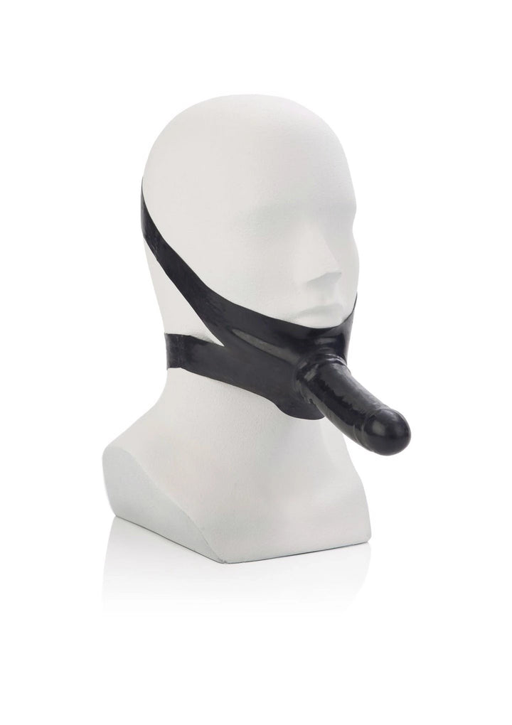 Knebel z dildem wibrującym Calexotics 14 cm czarny - zdjęcie główne