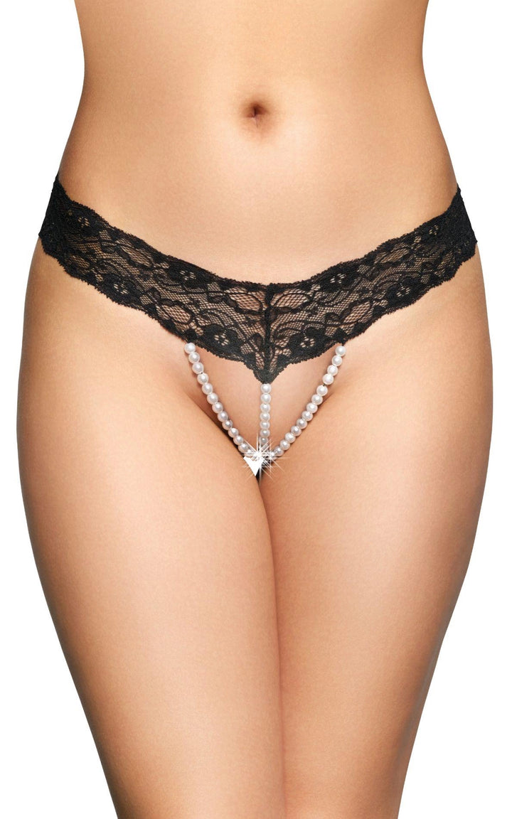 Stringi open crotch koronkowe SoftLine Collection - zdjęcie główne